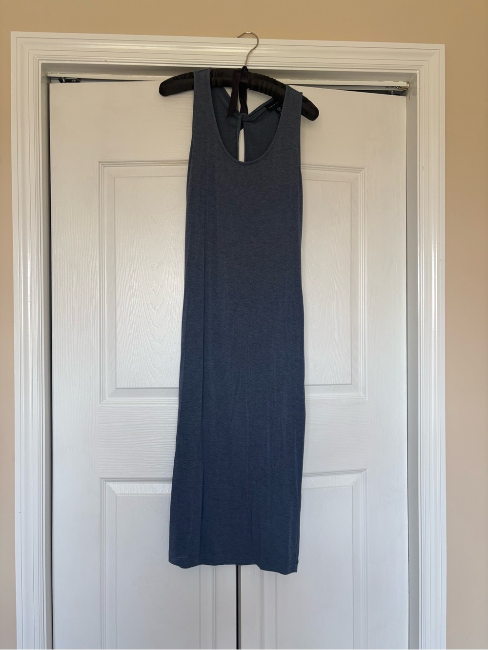 Adrienne Vittadini Sleeveless Navy Maxi Dress